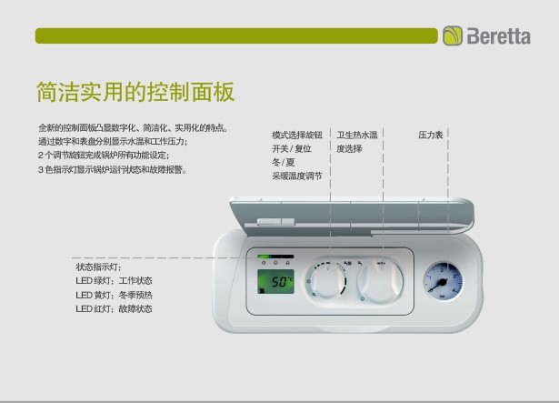 贝雷塔壁挂炉上旋钮怎么使用,通俗点来说明下