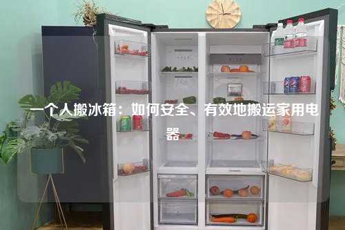  一个人搬冰箱：如何安全、有效地搬运家用电器