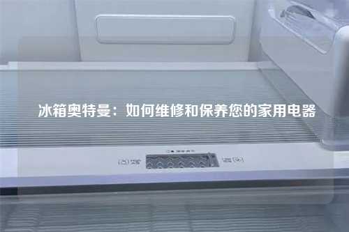  冰箱奥特曼：如何维修和保养您的家用电器