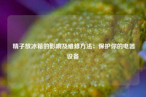  精子放冰箱的影响及维修方法：保护你的电器设备