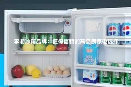  李湘冰箱品牌：值得信赖的高品质家电选择