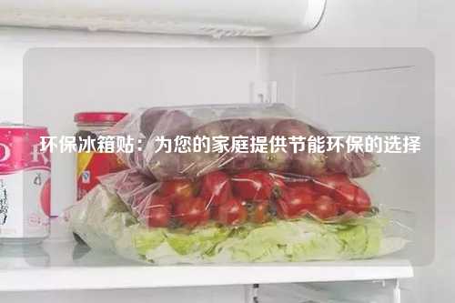  环保冰箱贴：为您的家庭提供节能环保的选择