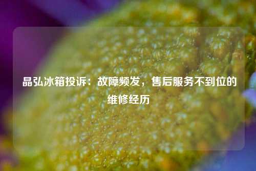  晶弘冰箱投诉：故障频发，售后服务不到位的维修经历