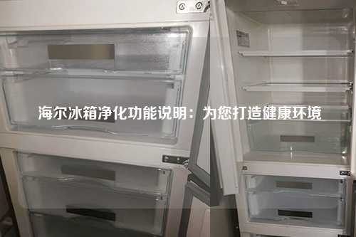  海尔冰箱净化功能说明：为您打造健康环境