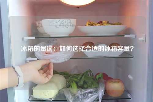  冰箱的量词：如何选择合适的冰箱容量？