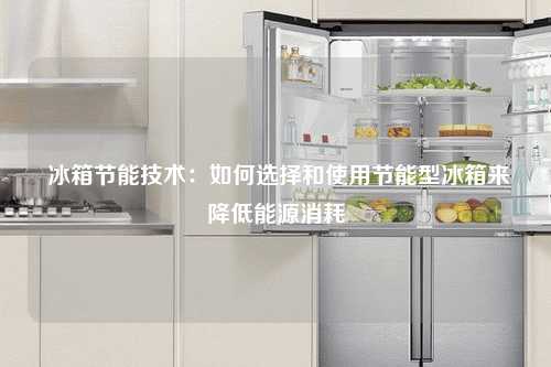  冰箱节能技术：如何选择和使用节能型冰箱来降低能源消耗