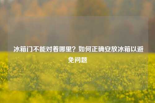  冰箱门不能对着哪里？如何正确安放冰箱以避免问题