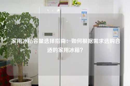  家用冰箱容量选择指南：如何根据需求选购合适的家用冰箱？