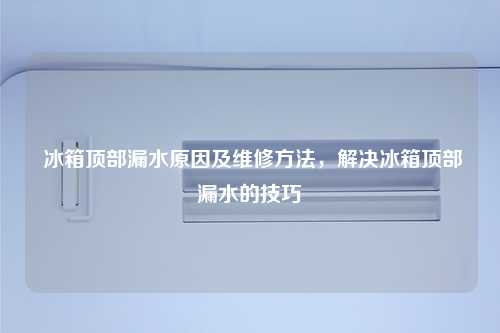  冰箱顶部漏水原因及维修方法，解决冰箱顶部漏水的技巧