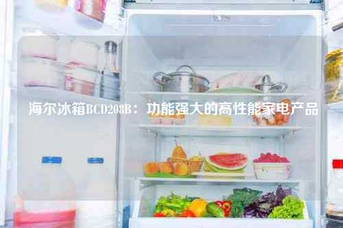  海尔冰箱BCD208B：功能强大的高性能家电产品