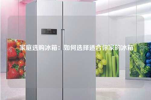  家庭选购冰箱：如何选择适合你家的冰箱